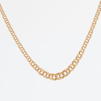 COLLIER, 18K guld, bismarck-länk, 6,6 g.