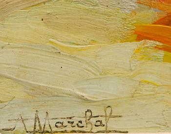 ACHILLE GASTON MARCHAL, olja på pannå, sign.