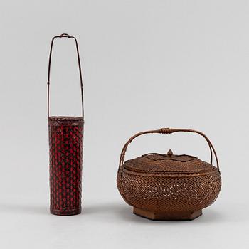 Two Japanese baskets, early 20th Century.