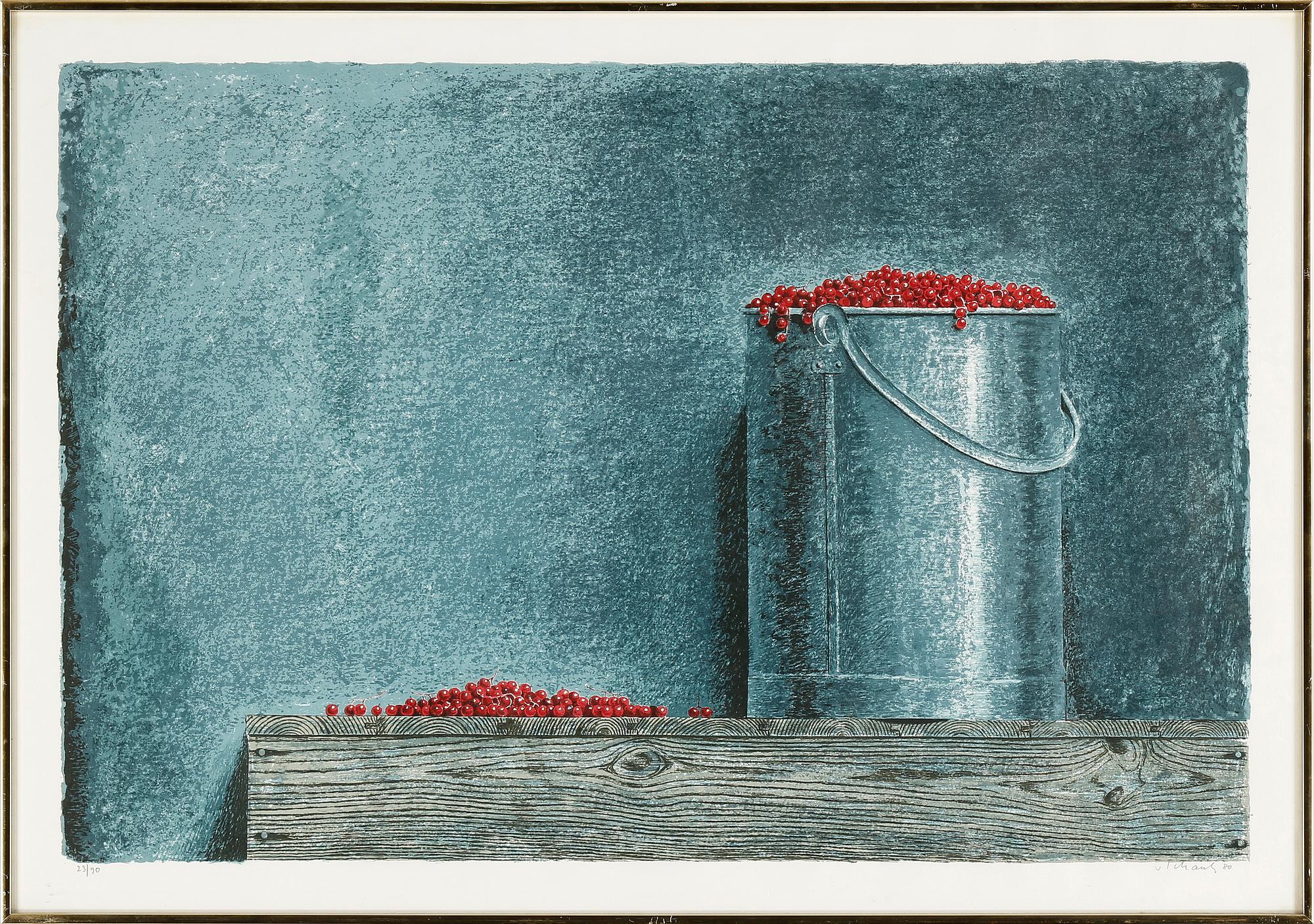 PHILIP VON SCHANTZ, färglitografi. Signerad, numrerad 23/90 och daterad 80.