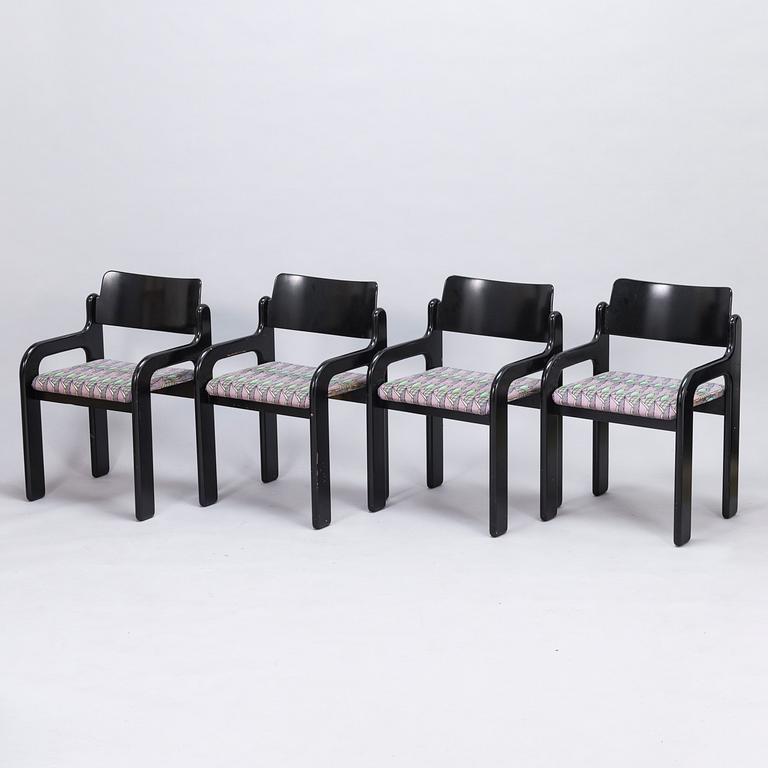 EERO AARNIO, A dinner table and four chairs "Flamingo" for Asko.