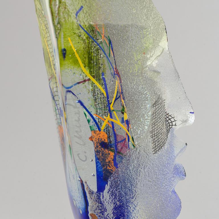 Claes Uvesten, glasskulptur, unik, signerad.