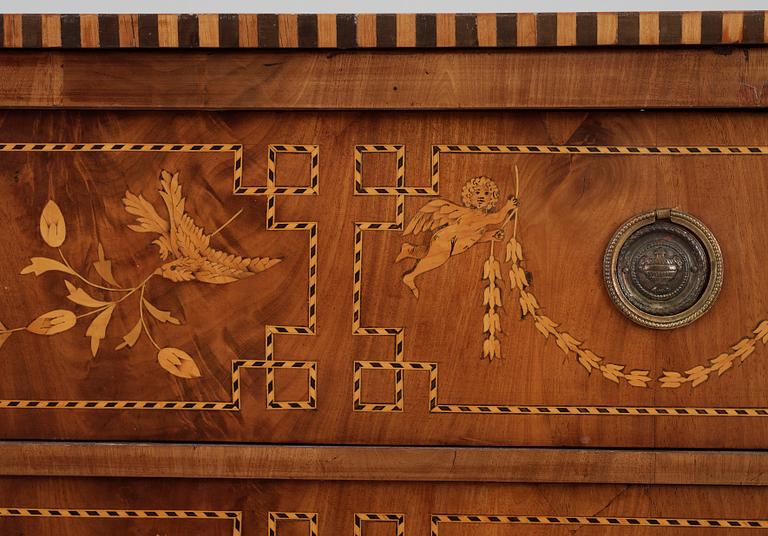 BYRÅ, troligen Holländsk, Louis XVI stil, 1800-tal.