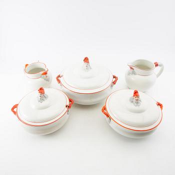 Carafes with and 3 pcs as well as pitchers 2 pcs including Rörstrand, first half of the 20th century.