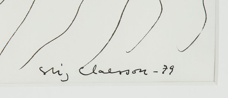 Stig Claesson, indian ink drawing, signed and dated 1979.