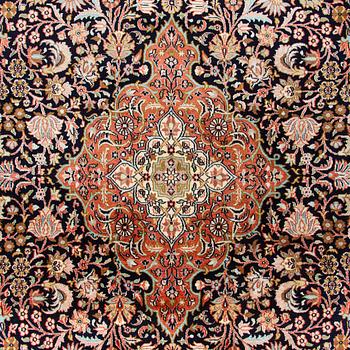 Matta, silk på bomullsvarp, Kashmir, ca 274 x 183 cm.