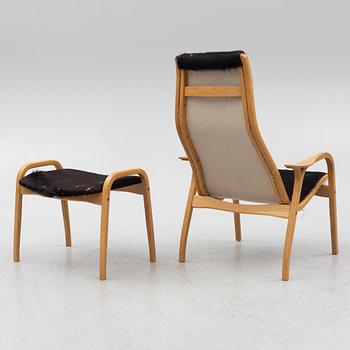 Yngve Ekström, an armchair with footstool, Lamino, Swedese.