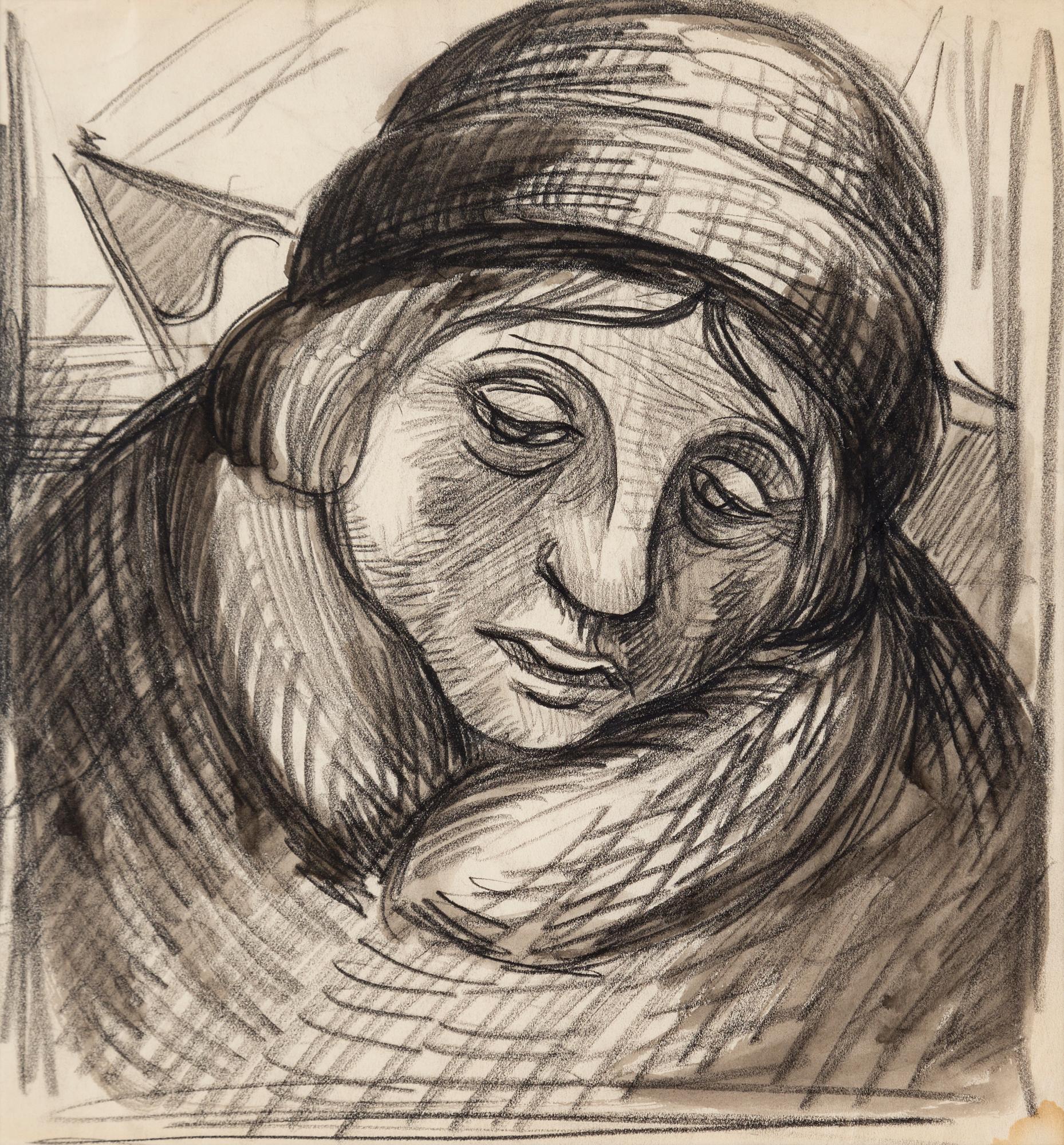 PETER WEISS, pencil on paper, 1940.