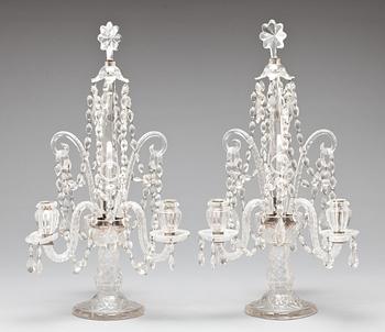 BORDSLYSTRAR, ett par. Venetiansk stil.