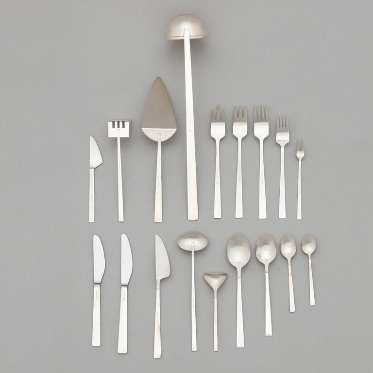 Bertel Gardberg, a 157-piece set of "Birgitta" sterling silver cutlery,  Kultateollisuus, Turku, Finland 1991-2001.