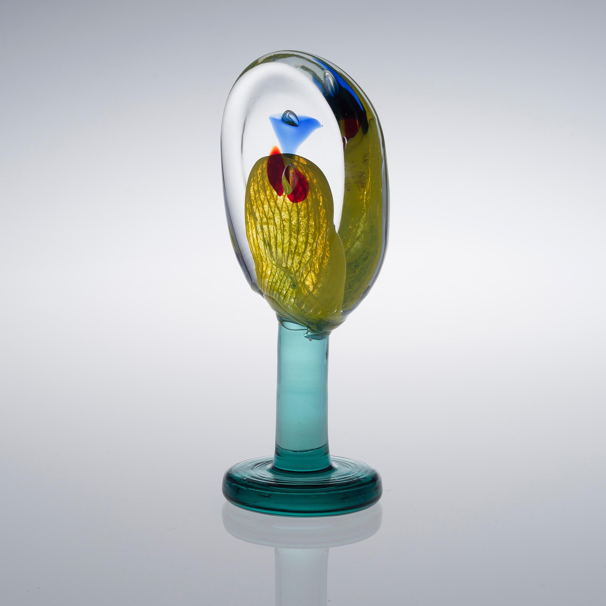 OIVA TOIKKA, A GLASS SCULPTURE. Lollipop. Signed Oiva Toikka