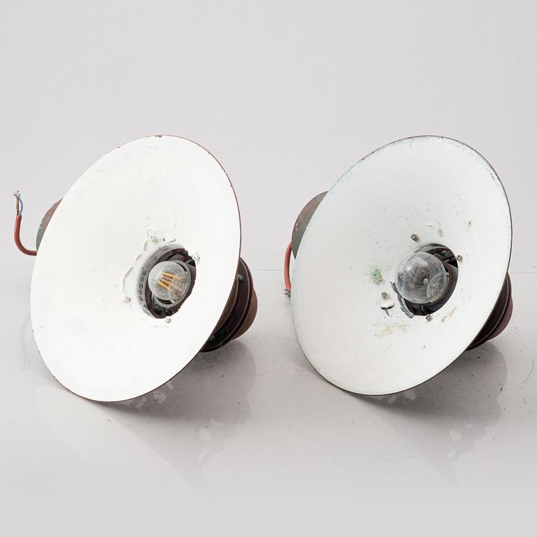 Alfred Homann & Ole Kjear, a pair of "Nyhavn" wall lights, Louis Poulsen, Denmark.