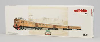 TÅGSATS, 4 delar, Märklin H0 2870, "Märklin 50 år i Sverige 1938-1988", 1900-talets andra hälft.