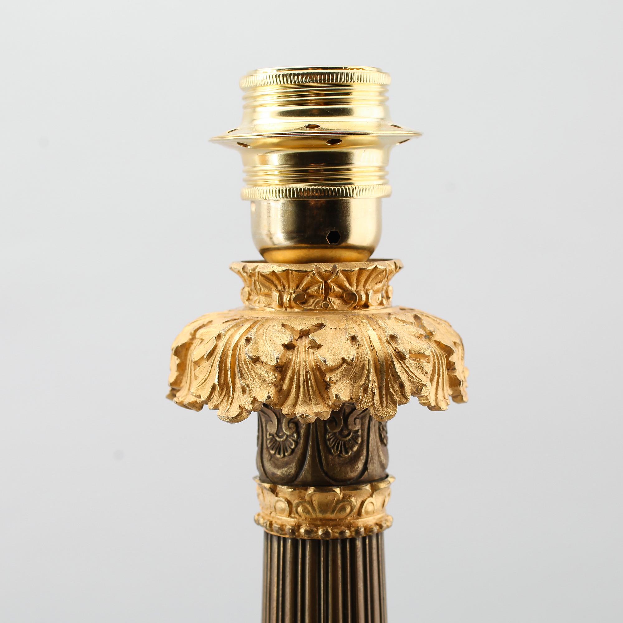 BORDSLAMPOR, 1 par, senempirestil, Frankrike, 1800-tal.