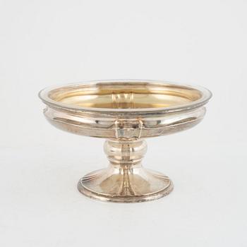 A silver and glass bowl, Swedish import marks, GAB, Stockholm 1920.