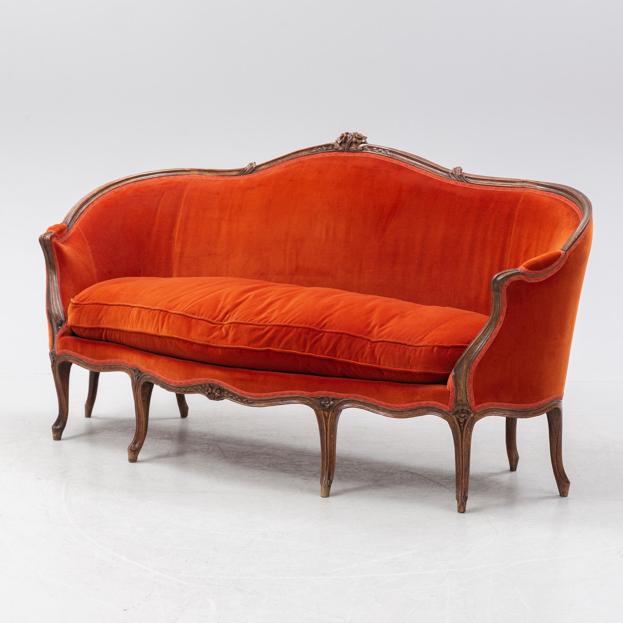 A Louis XV sofa, France, mid 18th Century.
