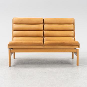 Karl Erik Ekselius, a leather upholstered sofa, JOC Möbler, Vetlanda, dated 1969.