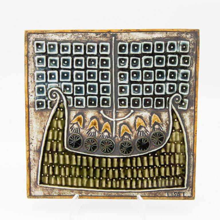 Lisa Larson, reliefer 3 st. signerade Gustavsberg.