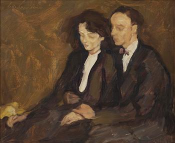 575. Lotte Laserstein, Studie till "The young couple (Rolf and Gunvor Bolin, born Bigner)".