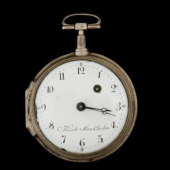 HERRFICKUR, silver, Jacob Kock, verksam 1762-1803 i Stockholm. Numrerad 582. Tot ca 101 gram.