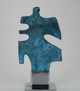 PAULI PARTANEN, VEISTOS, keramiikkaa sekä metallia, sign. ja päiv. -85.