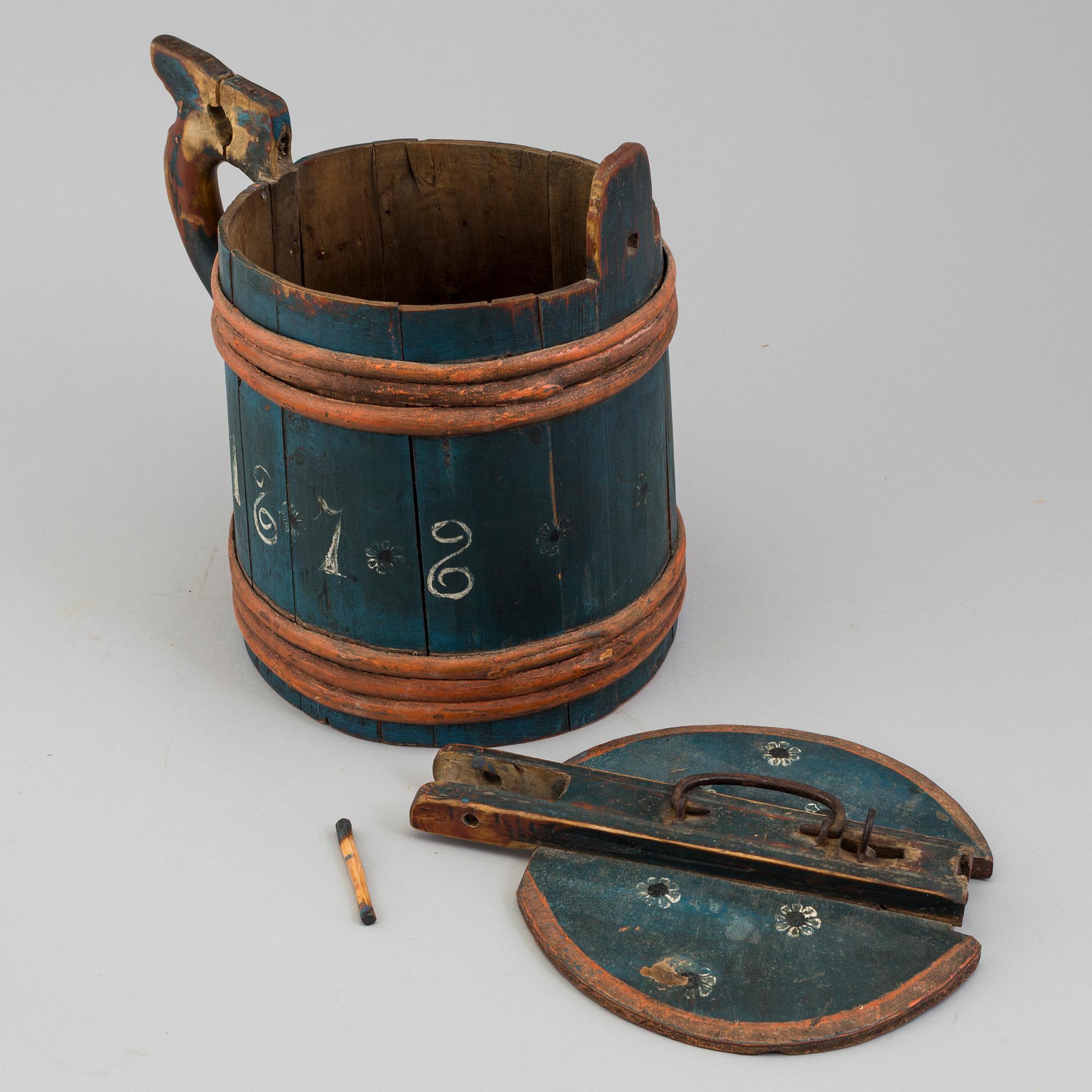 STÅNKA, allmoge, Hälsingland, märkt HKHD 1878.