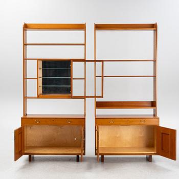 Josef Frank, a model 2112 mahogany book case with vitrine and cabinet, Firma Svenskt Tenn.