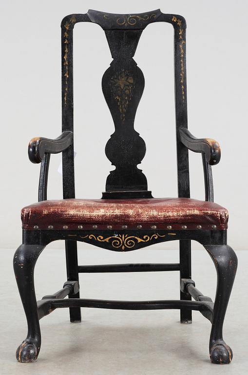 KARMSTOL, senbarockstil,1800-talets slut.