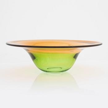 Kerttu Nurminen, skål, glas, Nuutajärvi Notsjö, 1900-talets sista kvartal.