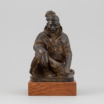 Christian Eriksson, skulptur, brons, signerad Chr. Eriksson och daterad Kiirunavaara 1909.