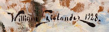 WILLIAM GISLANDER, oil on panel.