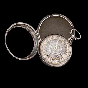 A silver verge pocketwatch, Wideman. Stockholm, ca 1700.