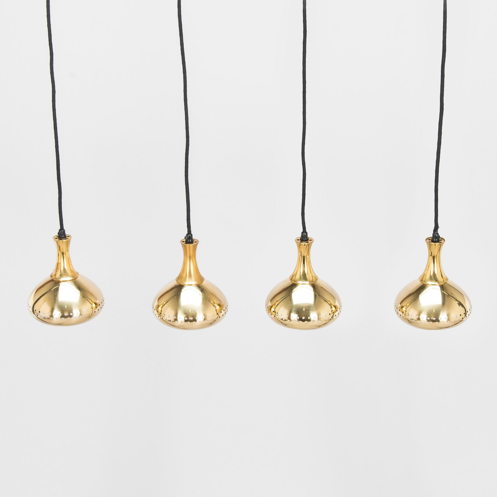 Hans-Agne Jakobsson, four pendant lamps, Markaryd, late 20th century.