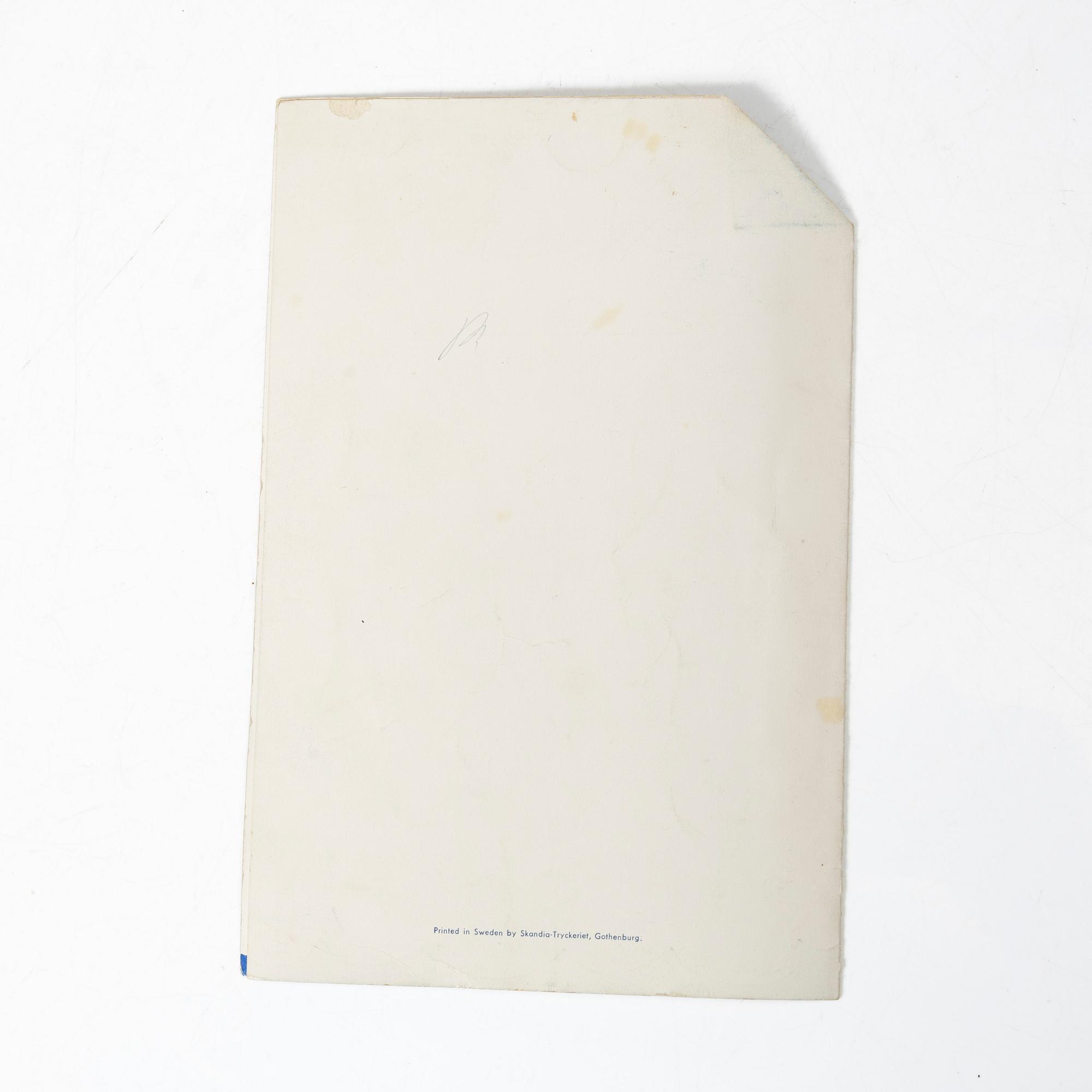 A porcelain water jug, 'Svenska Amerika Linjen', mid 20th Century.