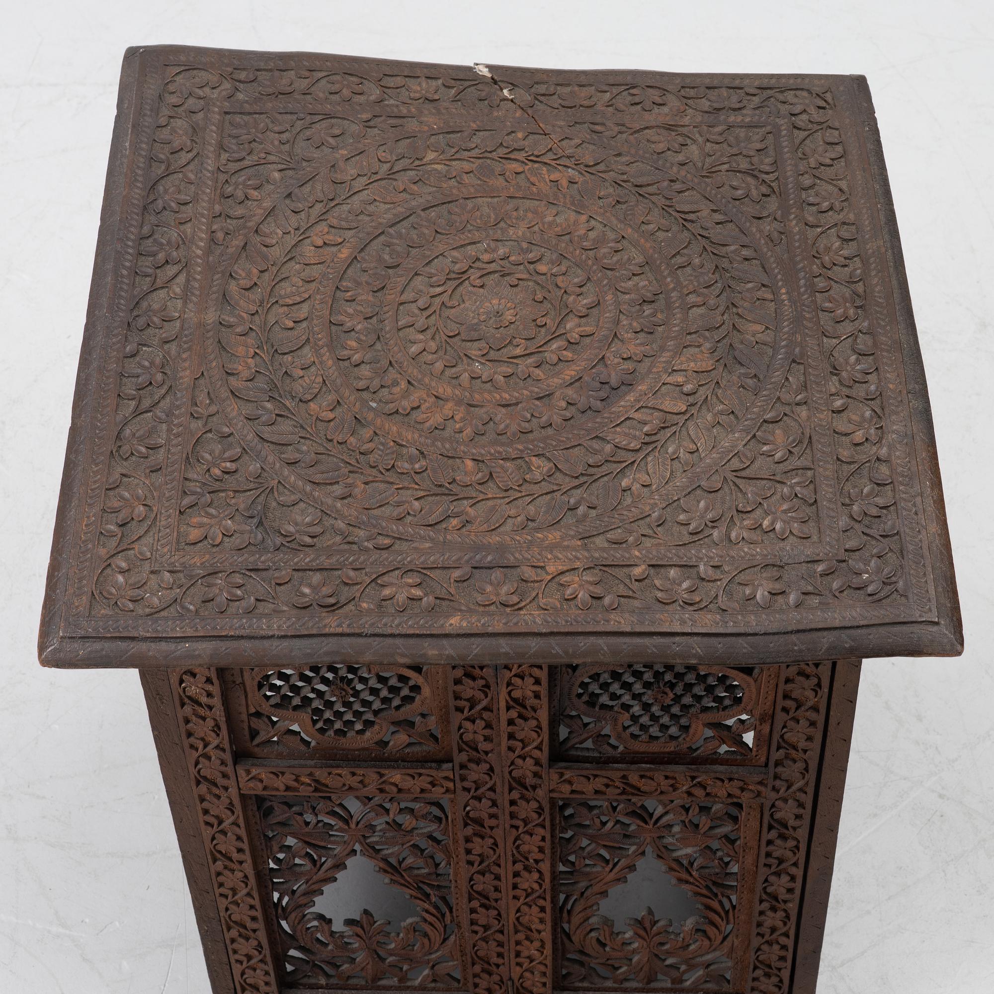 An Anglo-Indian hardwood folding Table, North India, circa 1880. .