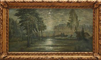 OKÄND KONSTNÄR, olja på duk, signerad N Nilsson? och daterad 20/11 1915.