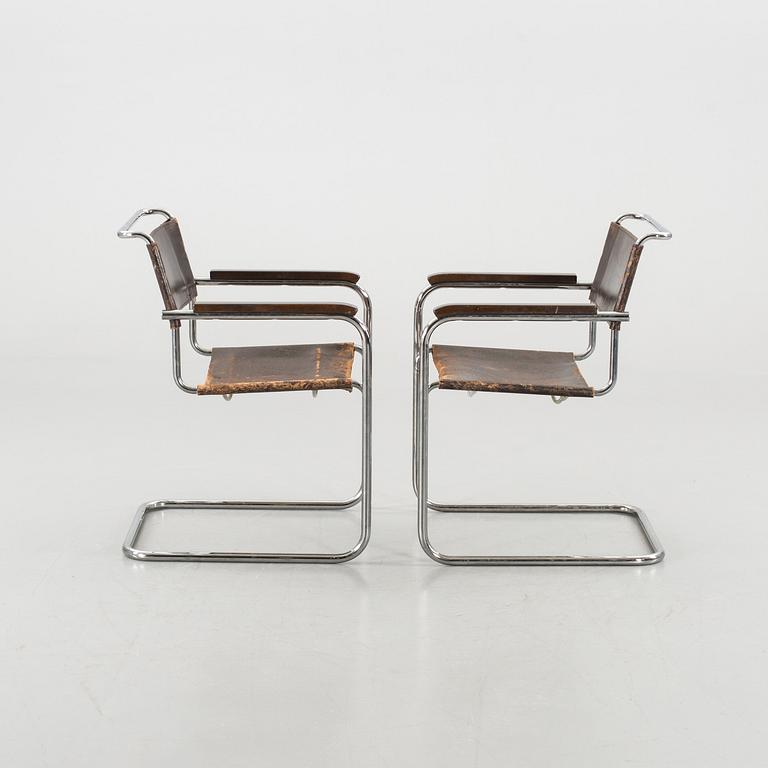 MARCEL BREUER, a pair of "B34" Thonet armchair.