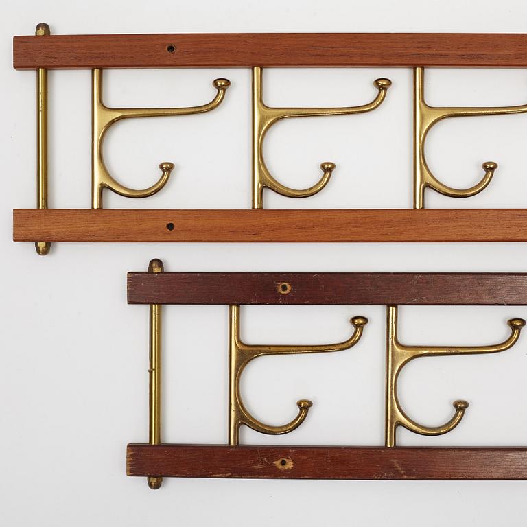 Two 'Dekorativ' coat hangers, Skogslunds metallgjuteri, Anderstorp, mid 20th Century.