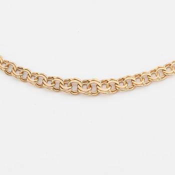 Kedja 18K guld med berlock, bismarck.