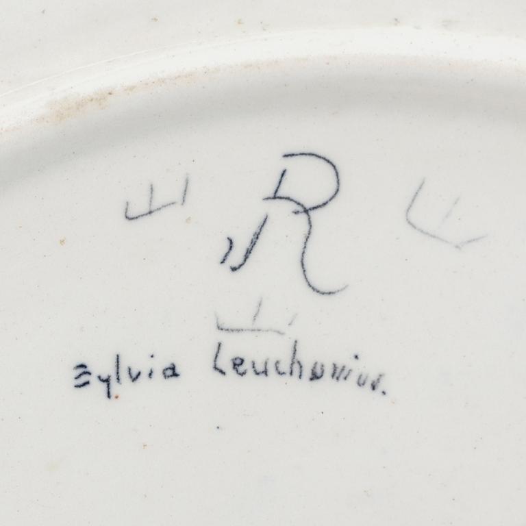 RÖRSTRAND, a set of 4 stoneware dishes, Carl-Harry Stålhane, Oskar Dahl, Sylvia Leuchovius, Sweden mid 20th century.