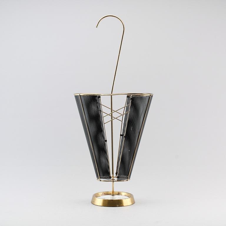 PARAPLYSTÄLL, mässing och metall, 1950-/60-tal.