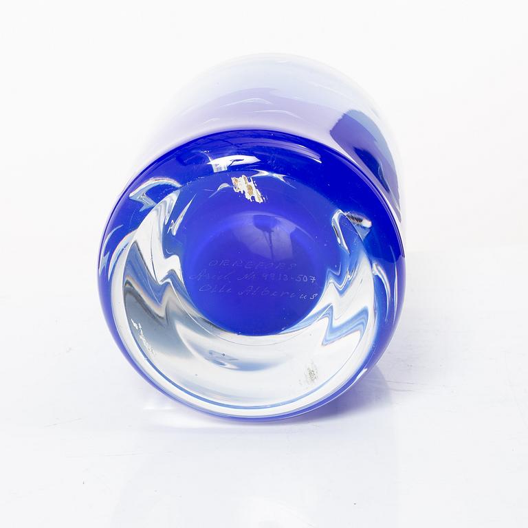Olle Alberius, a vase, glass, ariel, Orrefors.