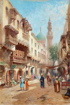 114. Frans Wilhelm Odelmark, Street scene from Cairo.