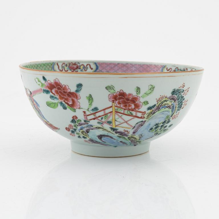 Bålskål, kompaniporslin. Qingdynastin, Qianlong (1736-95).