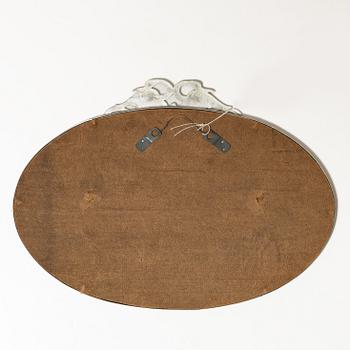 Mirror and mirror sconces, a pair, tin, Sweden, 1920s-30s.