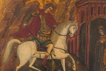 IKON, tempera på pannå, Ryssland 1800-tal.