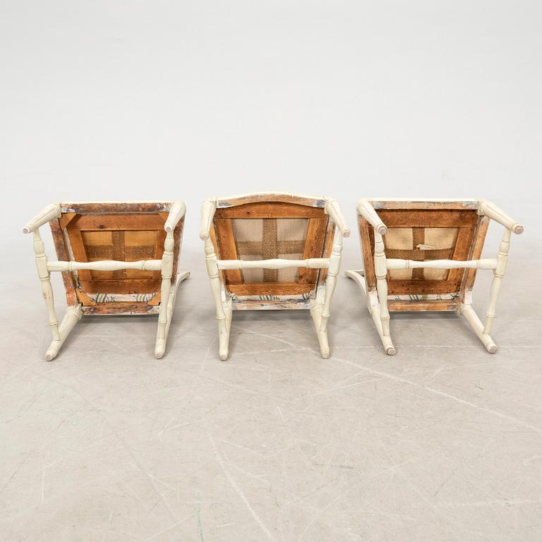 Chairs 7 pcs Gustavian Stockholm works signed Johan Hammarström (master in Stockholm 1794-1812).