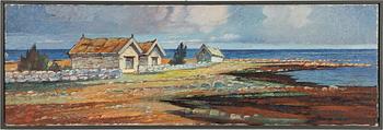 Stig Jonzon, 'Gamla sjöbodar, Hallnäs Öland'.