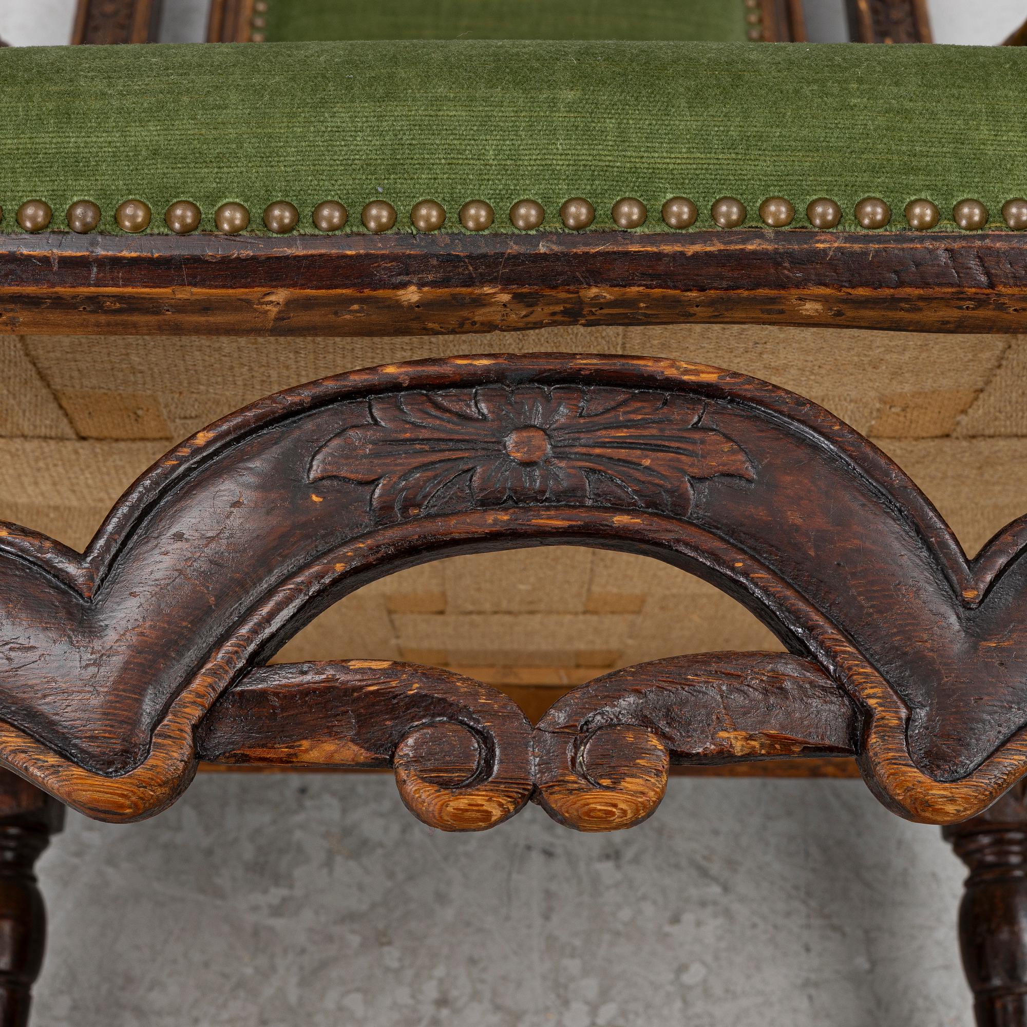 A Baroque armchair, 18th century.