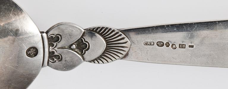 BESTICK, 5 st, silver, Georg Jensen, Danmark. Tot vikt ca 130 gr.